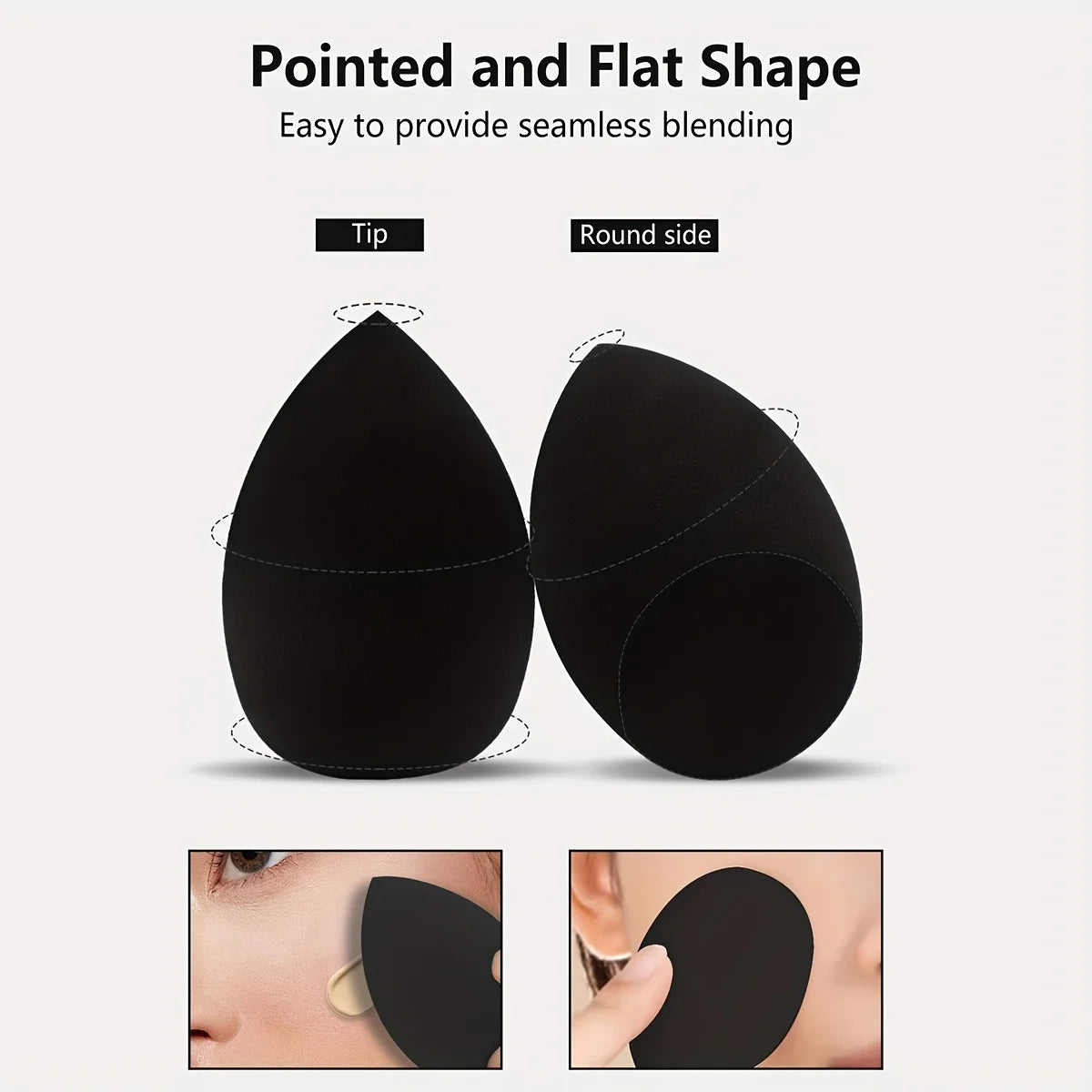 8 Pcs Beauty Egg Makeup Sponge Blenders