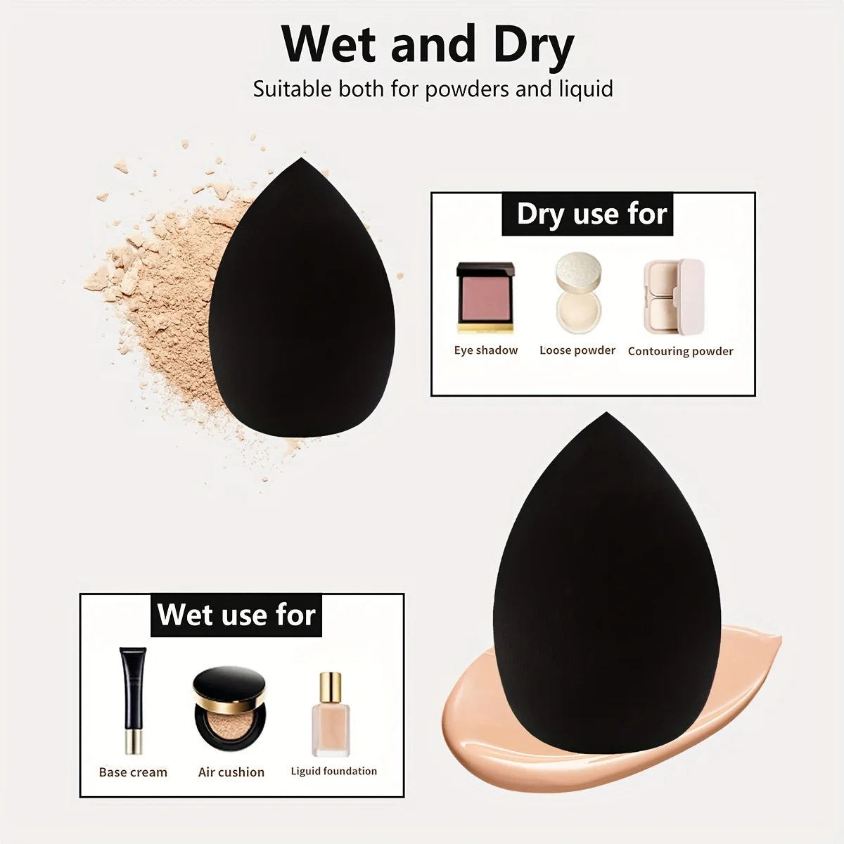 8 Pcs Beauty Egg Makeup Sponge Blenders